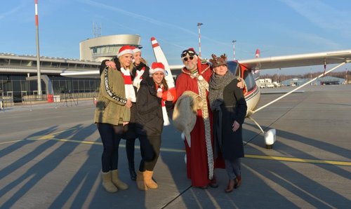 Santa Claus landed at the Lodz Airport